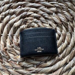 Coach Textured Black Card Holder